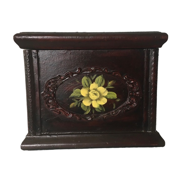 Wood Box Decorations Brown Flour One Size - Picture 2 of 5